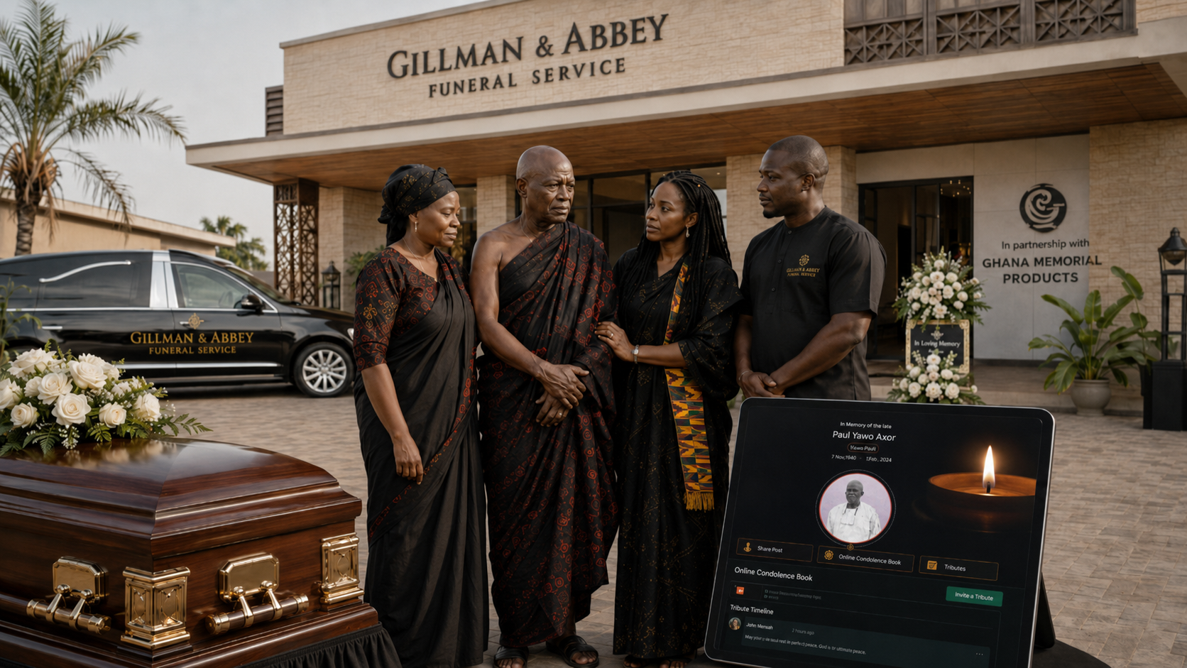 A dignified funeral today, a living memory forever with support of Gillman & Abbey
