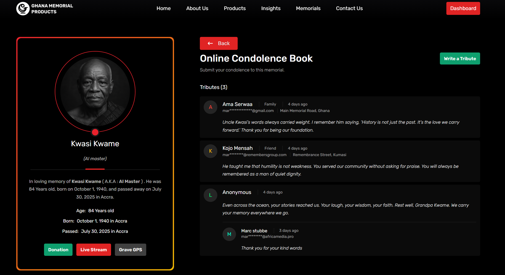 Bridging tradition and technology: The online condolence book for Ghanaians at home and abroad