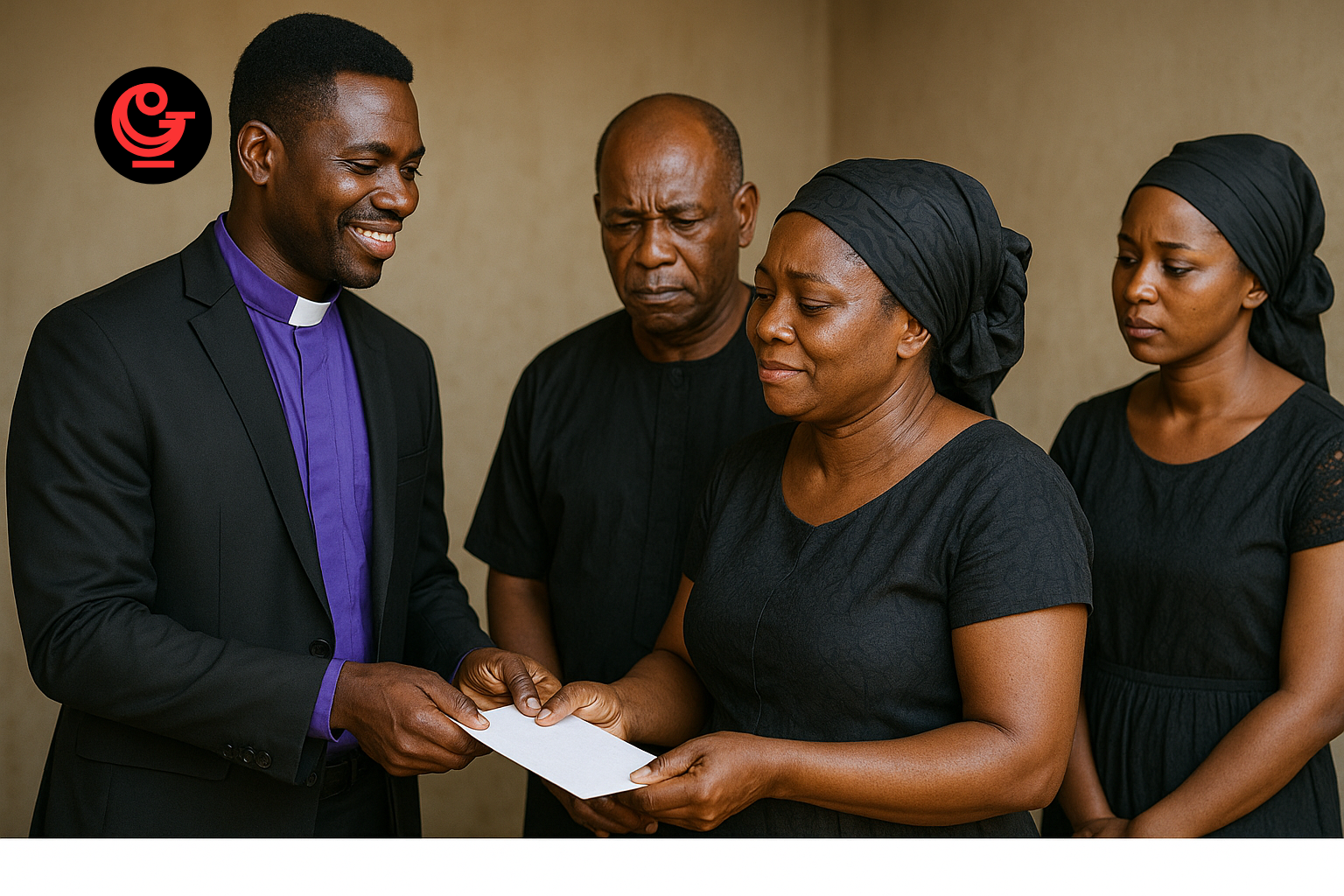 Letter of appreciation to church after funeral in Ghana